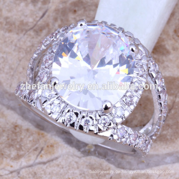Großer Diamant Verlobungsring Messing Zirkonia Schmuck